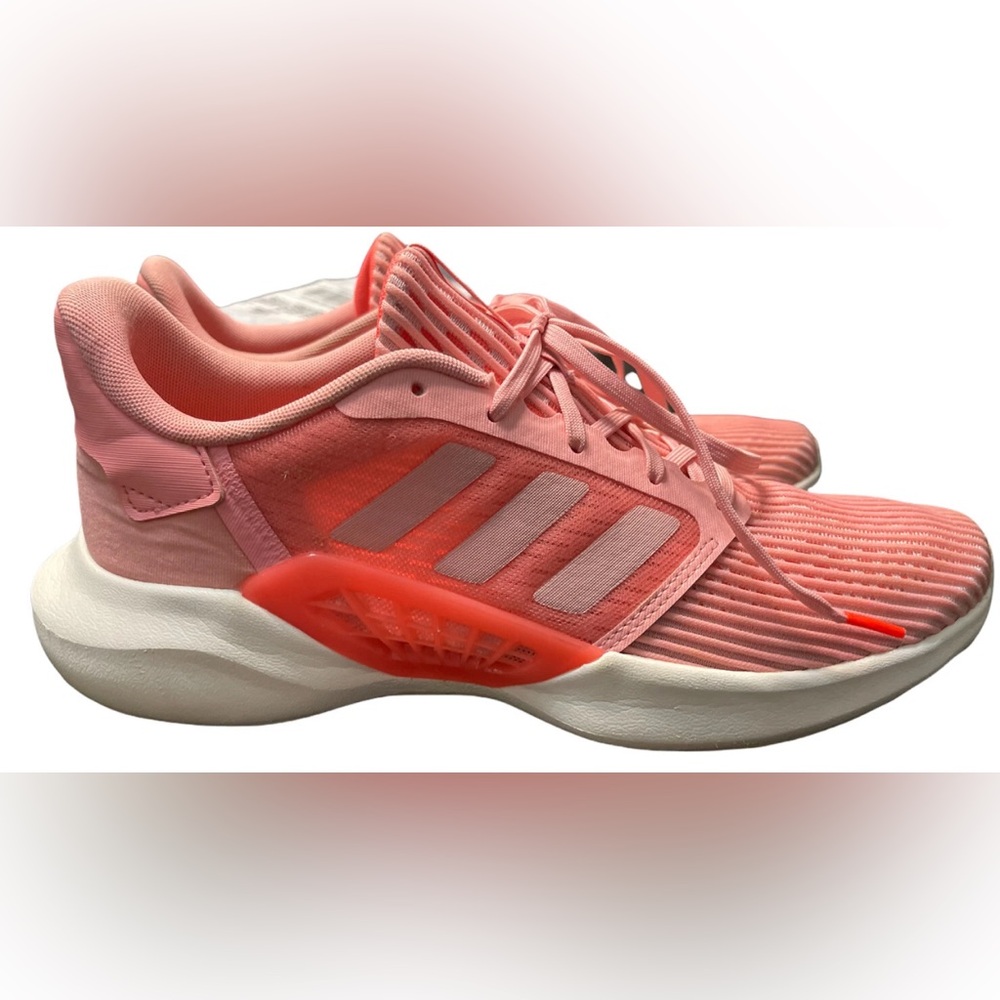 NWOT Adidas Ventice Running Shoes, Women's Size 8, coral pink with neon +  white